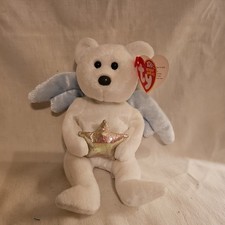 TY Beanie Baby - STAR the Angel Bear  with Tags NEW