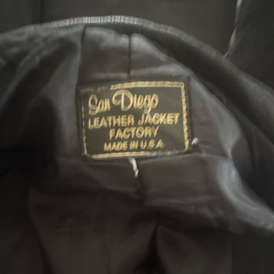 San Diego Leather Jacket Factory Black Leather Men's Jacket Zipper