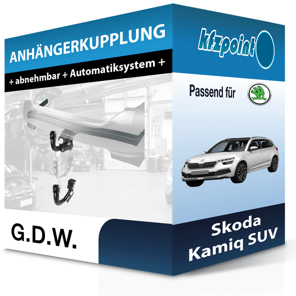 G.D.W. AnhäNgekupplung Abnehmbar Passend für Skoda Kamiq SUV 07.2019-Jetzt Neu-image
