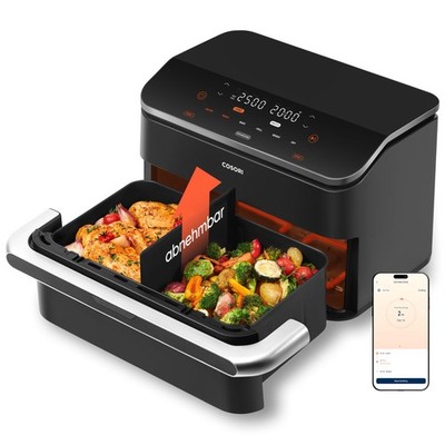 XXL-Heißluftfritteuse, groß, 2800 W, Cosori Twinfry Dual Air Fryer PRO