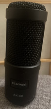 Aokeo AK-60 Microphone Audio Black 5.25" Tall Good Shape Untested Condenser