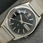 VINTAGE SEIKO EXPO 70 AUTOMATIC 7019A JAPAN MENS BLACK COLOR DIAL WATCH a2705-U