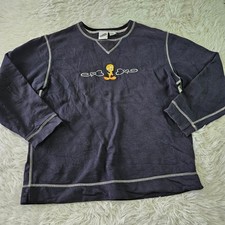 Warner Bros Studio Store VTG 90s Tweety Bird Navy Contrast Stitch Sweatshirt XS