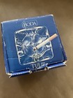 Vintage Midcentury Modern 1970s Boda Tulip Sweden Art Glass Crystal Ashtray NIB