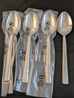 Lot Of 4 Oval SoupSpoons JA Henckels Int'l MADISON SQUARE Stainless 18/10 Glossy