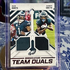2025 Panini Rookies & Stars -Team Duals Jalen Hurts, DeVonta Smith #TD-PHL (MEM)