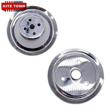 Chrome Steel Short Water Pump 1 Groove Pulley Kit For Small Block Chevy Sbc 350