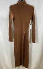 ASTR The Label Women's Solange Sweater Dress Camel Ribbed Mock Neck Sz M NWT