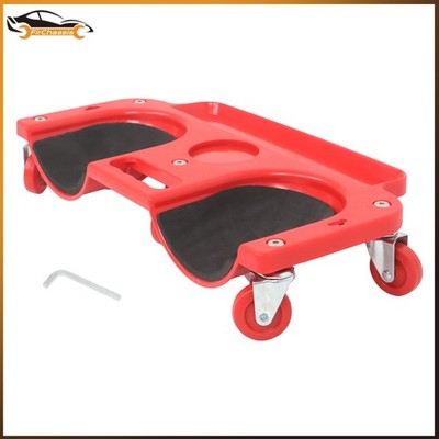 Red Rolling Knee Pad ABS Frame Rolling Knee Creeper for Garage Workshop