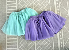 Lot Hanna Andersson Girls Mint Purple Tulle Ballet Skirt Tutu Sz 6-7, 120 cm