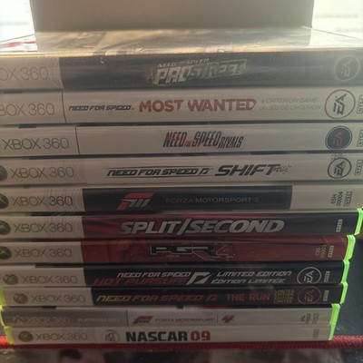 Xbox 360 Racing Game Lot - All Tested And Working. NFS Titles, Nascar, Forza