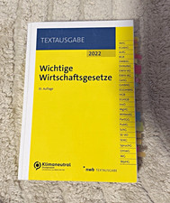 nwb Wichtige Wirtschaftsgesetze 2022 Textausg...