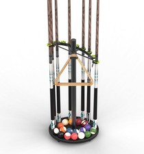 Premium Billiard Cue Rack Holds 10 Sticks, Me...