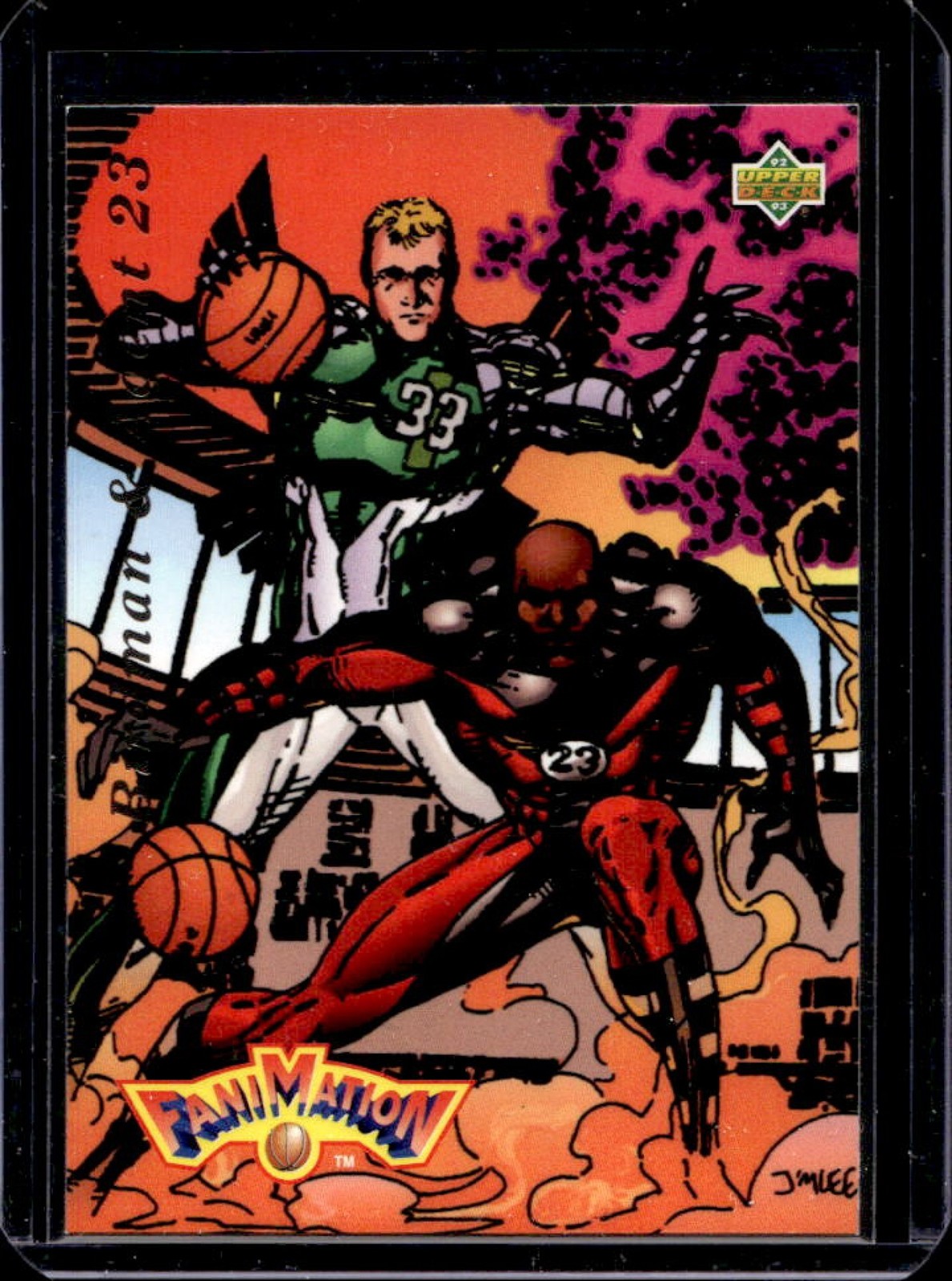 1992-93 Upper Deck Larry Bird Michael Jordan Fanimation #510