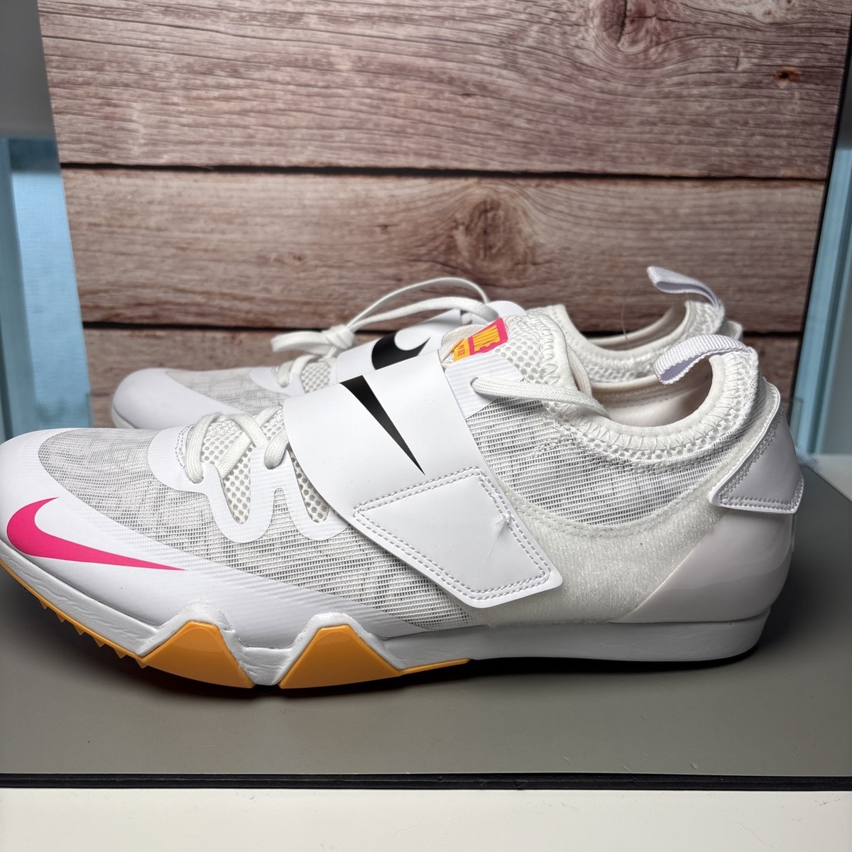 Nike Zoom Pole Vault Elite 3 Track Spikes White Orange  display picture 3