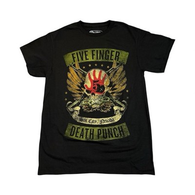 Five Finger Death Punch T Shirt Trouble Locked & Loaded Official Size Medium