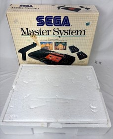 Sega Master System Console Bundle w/ Box, Inserts, & Hang-On/Safari Hunt Cart!