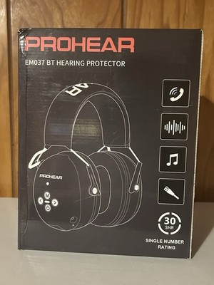 PROHEAR EM037 Bluetooth Hearing Protector Headphones w/ Mic & Carry Bag-30dB SNR