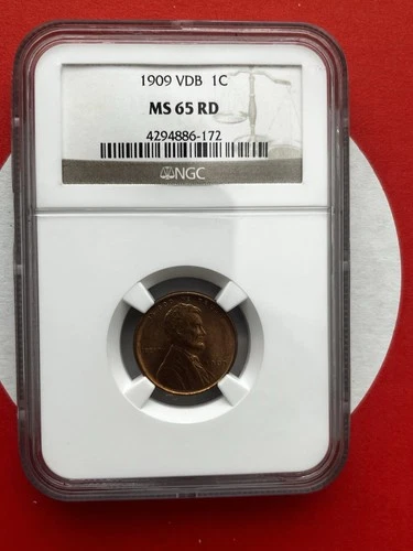 1909 VDB Lincoln Wheat Small Cent NGC MS 65 RD Uncirculated