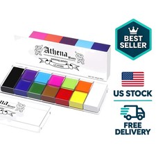 UCANBE Athena Basic Face Body Paint Oil Palette, 12 Color Large Black White Prof