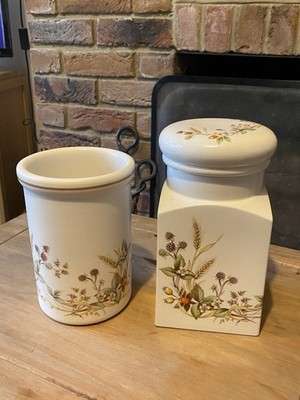 Vintage St Michael The Harvest 2 x Vorratsgläser Pasta Utensilien Küche Aufbewahrung