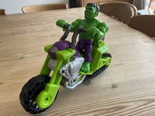 Marvel Incredible Hulk Action Figure with Motorbike Toy (Barely Used, Excellent)