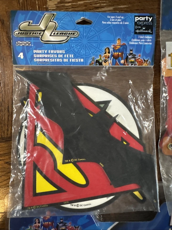 Justice League Party And Game Lot Kite Birthday Banner Goodie Bag Hallmark New￼ - Image 2 of 4