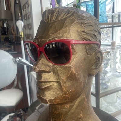 VINTAGE VUARNET POUILLOUX 002 SUNGLASSES MADE IN FRANCE Red