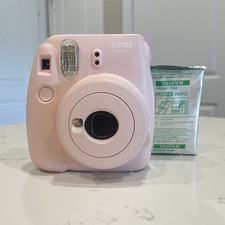 Pink Instax Mini 9 Polaroid Camera  10 Film Sheets - Spring Photos Retro Style