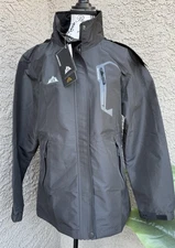 MOERDENG Women's Size L Urban Outdoor Rain Waterproof Jacket Black MSRP 89.99