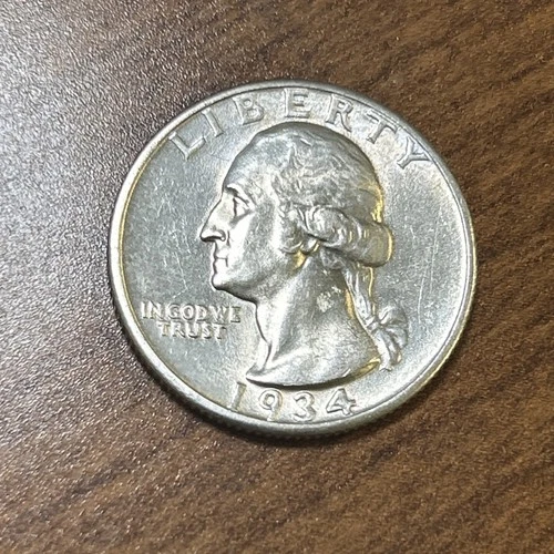 1934 P Washington Silver Quarter Choice AU+