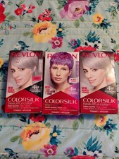 Revlon Colorsilk Dye 2 Bottles Of Silver Blonde & 1 Pastel Lavender!!!