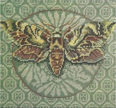 Ehrman HAWKMOTH von KAFFE FASSETT Gobelin Nadelspitze VINTAGE SELTENES SET