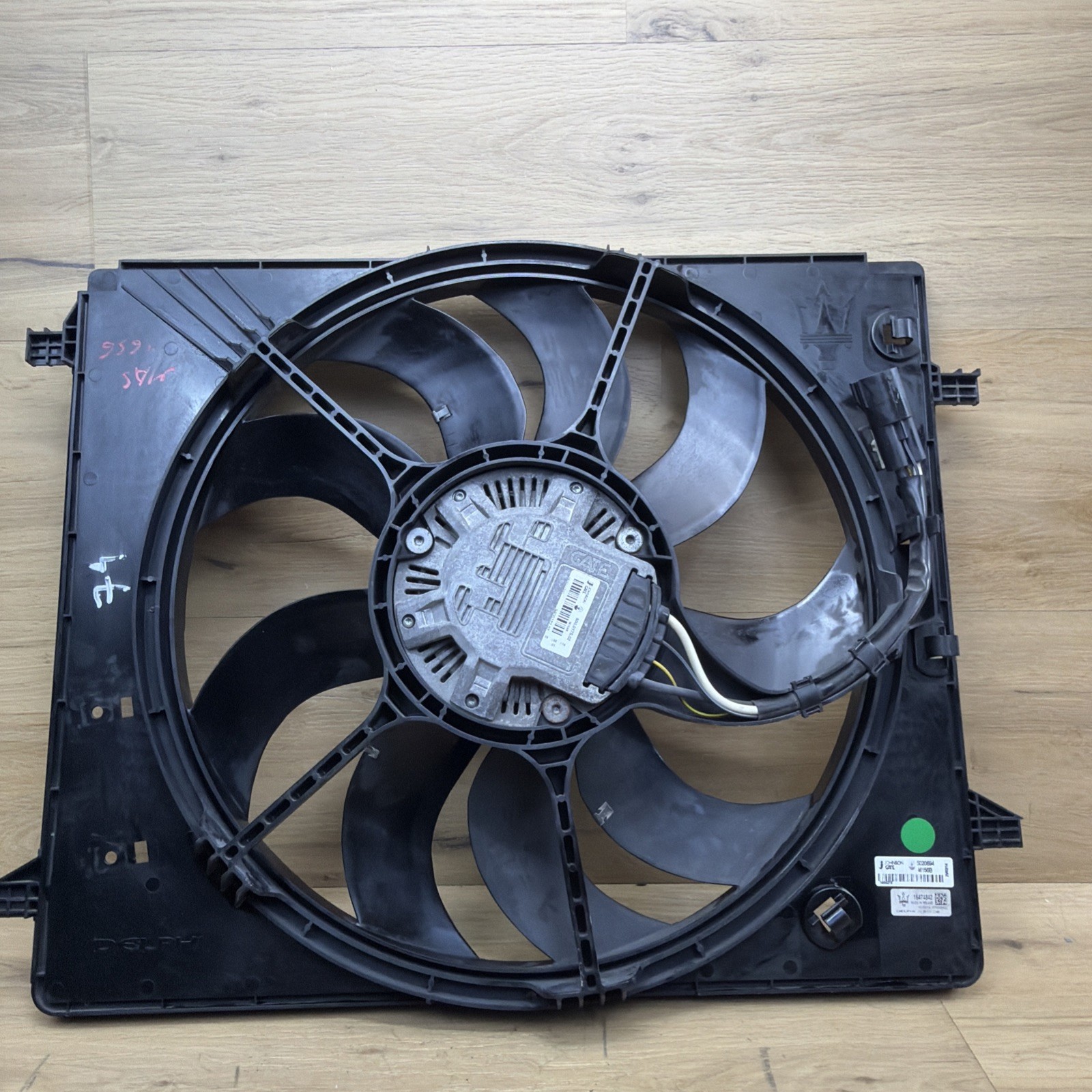 🟢2014-2022 Maserati Quattroporte M156  Radiator Cooling Fan Motor Assembly OEM