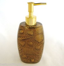 NEW GOLDEN BROWN,AMBER RESIN SHELL,CLAM+BEACH KITCHEN,BATHROOM SOAP DISPENSER