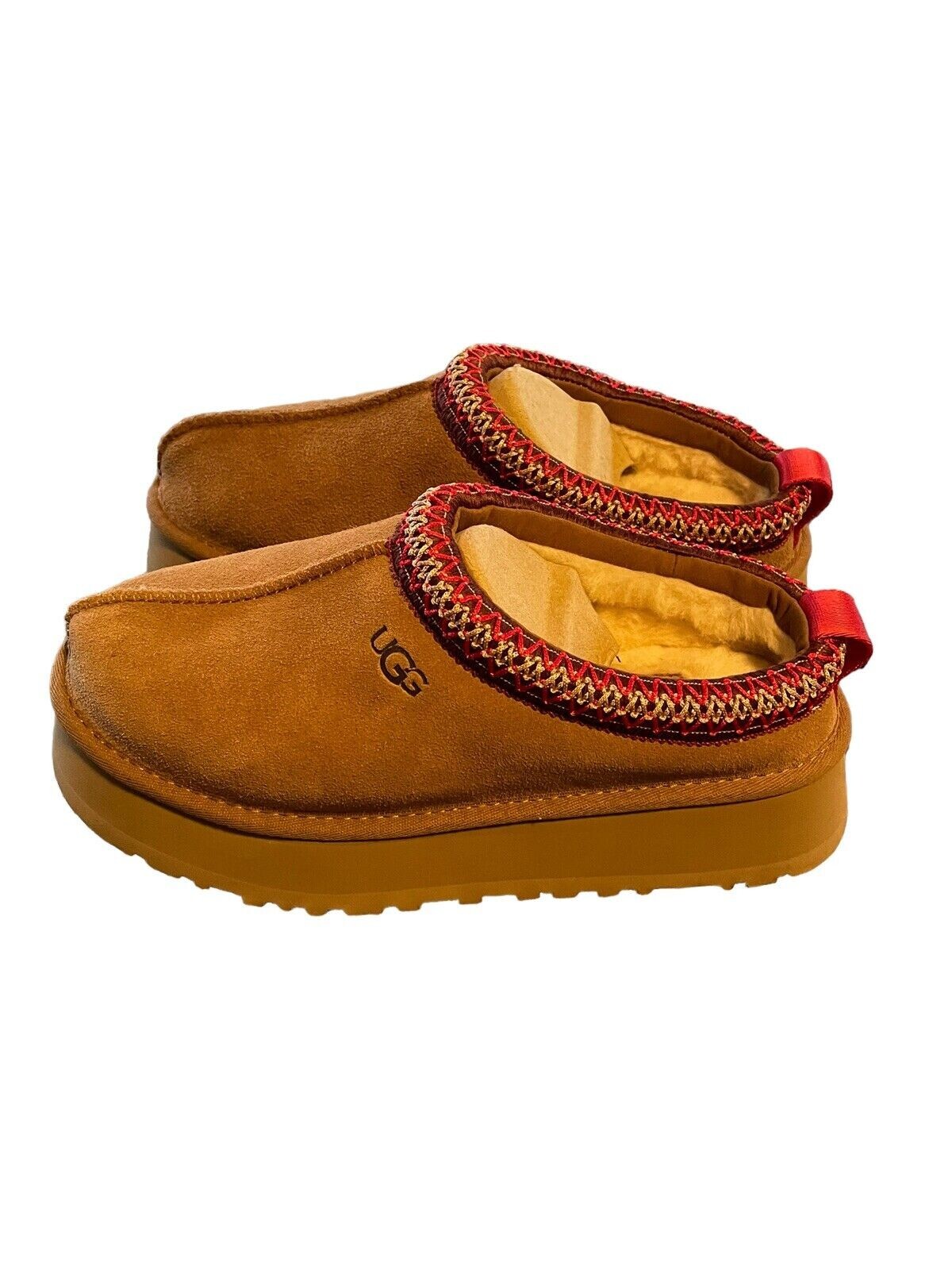 UGG Tazz Women's Size 7 Platform Slippers - Chestnut NEW NWT - SHIPS FAST image 2