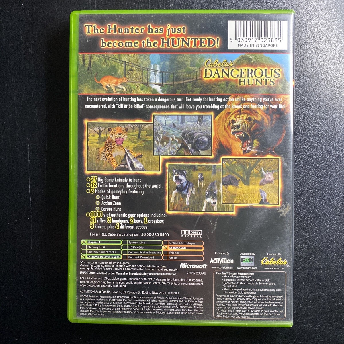 Cabelas Dangerous Hunts (2001) Xbox Game - Original X-Box