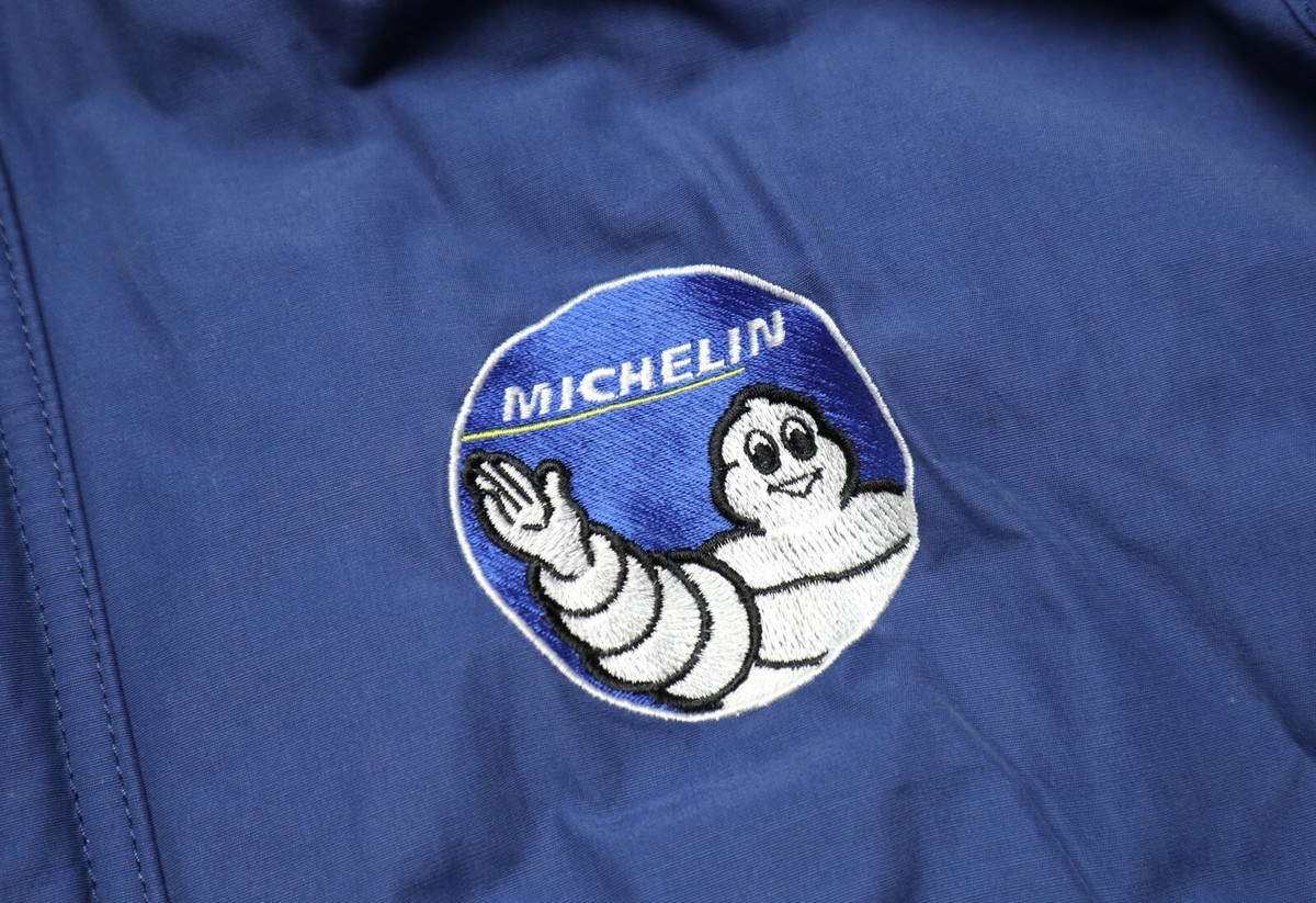 MICHELINブルゾン MICHELIN 90s VINTAGE RACING WINTER PUFFER JACKET BLUE TOP
