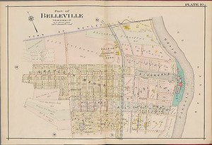 PETER/'S CHURCH PS 1 /& 3 ATLAS MAP ESSEX COUNTY NEW JERSEY ST 1906 BELLEVILLE
