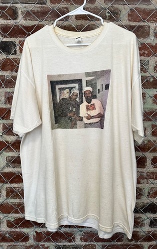 Bronze 56K 2Pac x Osama Bin Laden tee SUPER RARE used XL