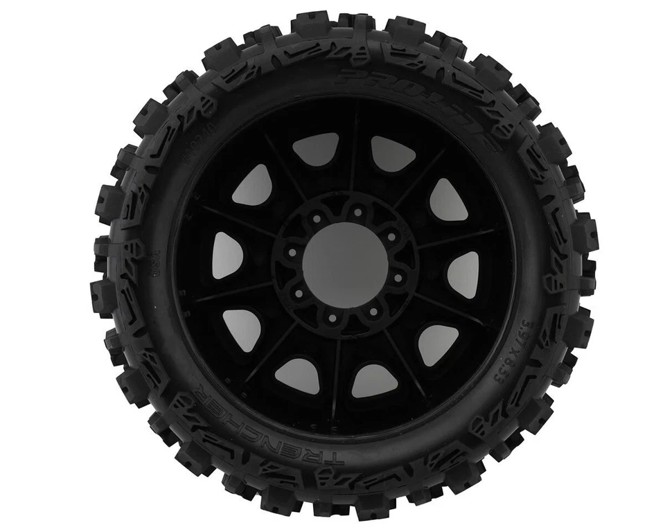 Pro-Line Trencher 5.7" Pre-Mounted Tires w/Raid Wheel (Black) w/24mm Hex - Image 2 of 4