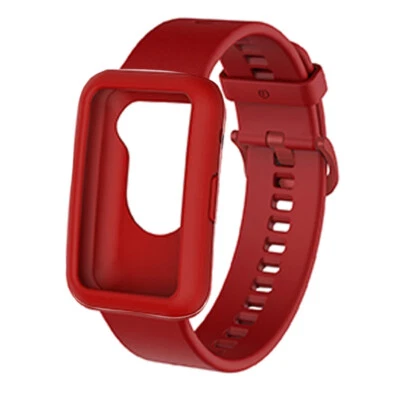 2 in 1 Accessories Silicone Strap Wristband For Huawei Watch Fit Band +Case