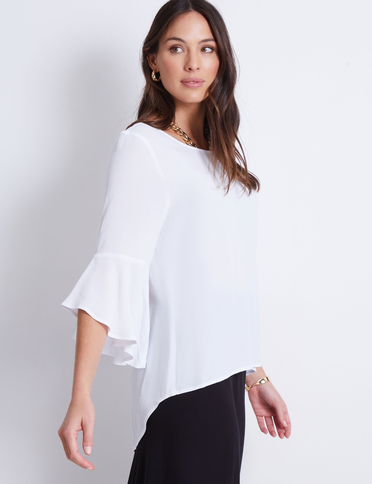 KATIES Womens Tops 3/4 Sleeve Split Back Top eBay