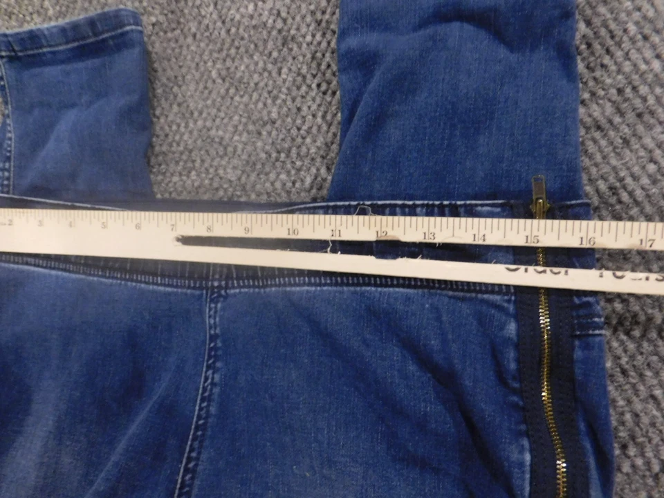 Cabi Womens Jeans 6 blue straight denim pull on zip stretch - Image 3 of 4