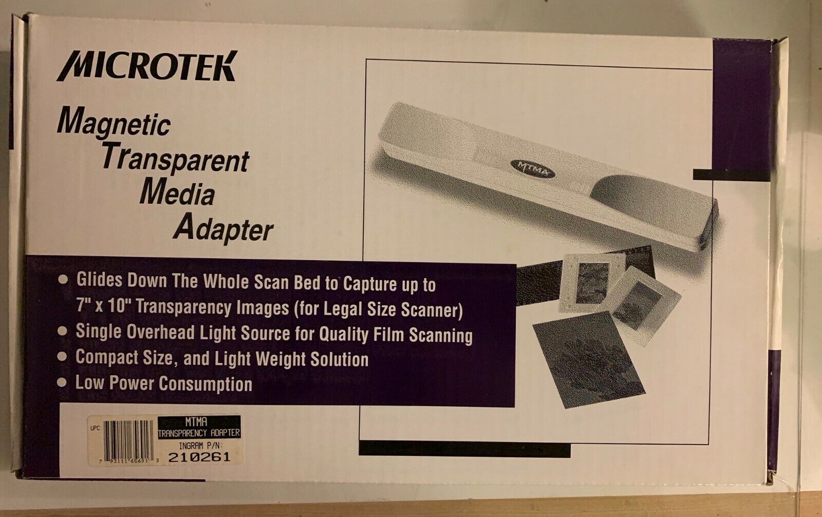 Microtek Transparent Media Adapter/New in the box