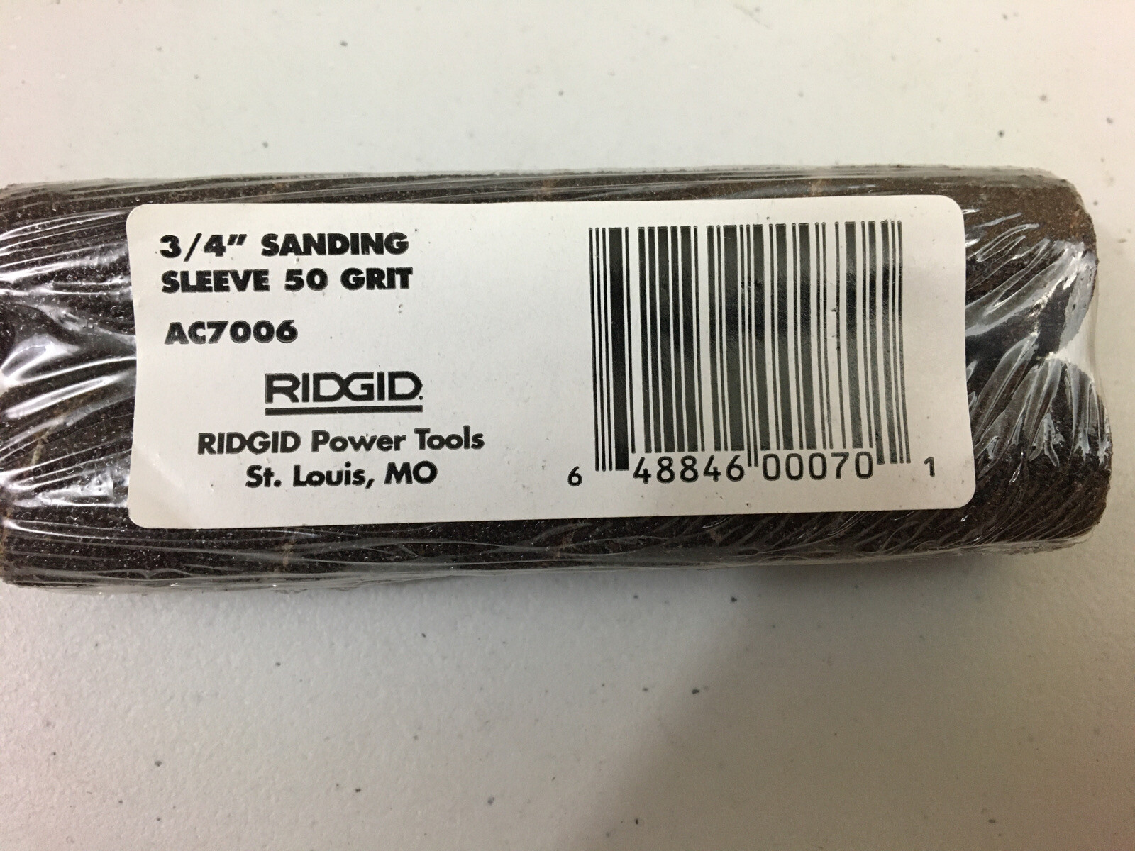 12 ea Ridgid 2Pack 3/4" Coarse Sanding Sleeves 50 Grit AC7006 24
