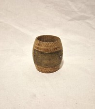 Original Victorian British Royal Navy HMS Ganges 1821 Teak Barrel Desk Tidy #4