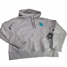 MOUNTAIN HARDWEAR Sweatshirt HOODED Gray 100 Cotton. Fleece Lined. Small