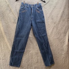 vintage Wrangler Jeans Size 9 Juniors Made In USA Embroidered Back Pockets