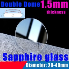 1.5mm Double Dome Sapphire Watch Crystal Glass 20-40mm Round Watch Mineral Lens